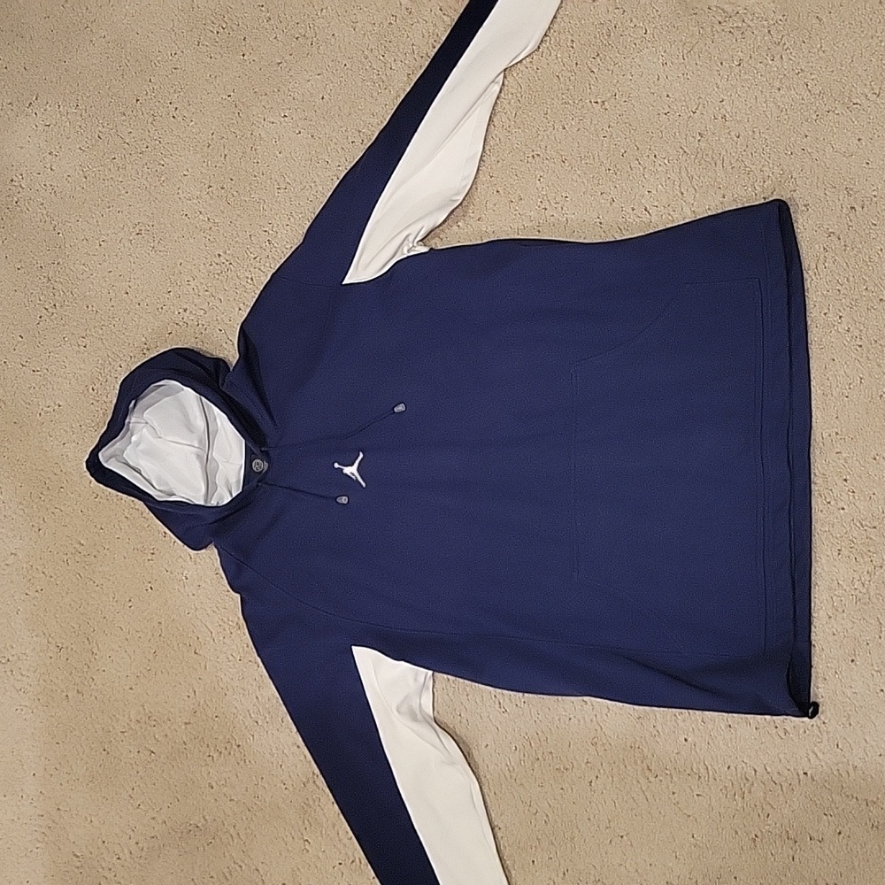 Vintage EUC Jordan 20th Anniversary Hoodie Navy Blue White Jumpman Logo XXL